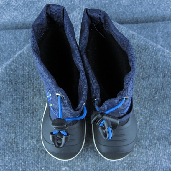 Kamik Boys Snow Boot Shoes Black Synthetic Drawstring Size T 8 Medium - Picture 3 of 9